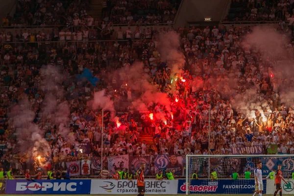 Odessa Ucrania July2 2018 Aficionados Fanáticos Stands Durante Juego Rivales — Foto de Stock