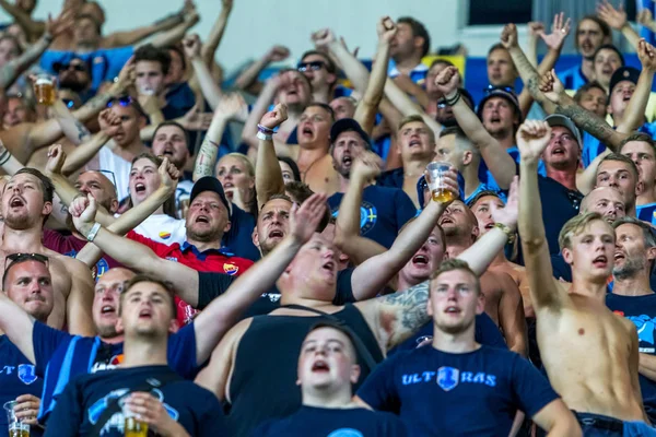 Odessa Ukraine August 2018 Emotionale Fußballfans Unterstützen Das Team Stadion — Stockfoto