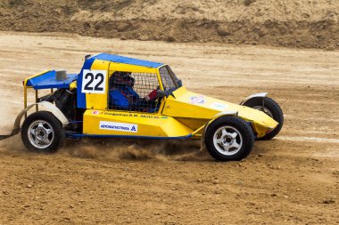 Odessa, Ukrayna - 29 Haziran: Ukrayna Kupası Şampiyonası motocross yarış pisti Zhivagova dağ, Odessa. Yetişkin biniciler ve çocuklar, 29 Haziran 2013 Odessa, Ukrayna