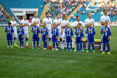 Odessa, Ukrayna - 2 Ağustos 2015: Futbol parçası Major League Ukrayna Fc Chernomorets Odessa - Fc Dinamo Kiev arasında oyun. Odessans 2-0 kazandı.