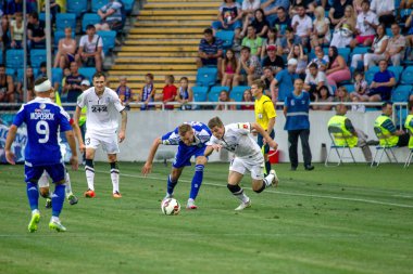 Odessa, Ukrayna - 2 Ağustos 2015: Futbol parçası Major League Ukrayna Fc Chernomorets Odessa - Fc Dinamo Kiev arasında oyun. Odessans 2-0 kazandı.