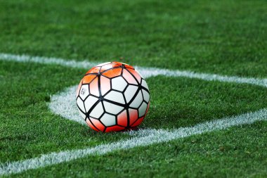 Odessa, Ukrayna - 14 Ağustos 2015: Fc Shakhtar Donetsk ve Fc Dnipro Dnipropetrovsk Ukrayna Kupası maçında top için kavga ediyorlar. Ayrıntı oyunun.