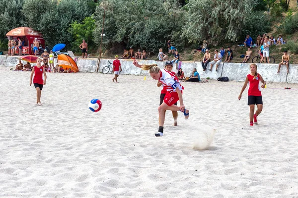 Odessa Ukraine Août 2015 Championnat Ukraine Beach Football Chez Les — Photo