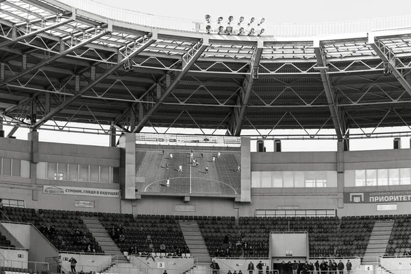 Odessa Ukrajna 2018 Üres Stadion Állványok Régi Műanyag Székek Sok — Stock Fotó