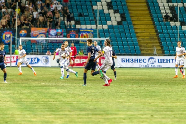 Odessa Ukraine Agosto 2018 Torcedores Futebol Emocional Apoiam Equipe Estádio — Fotografia de Stock