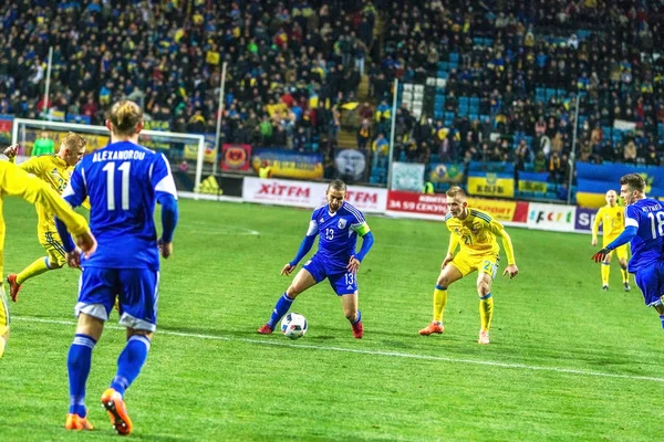 Odessa Ukraine Março 2016 Jogo Amistoso Entre Seleção Nacional Futebol — Fotografia de Stock