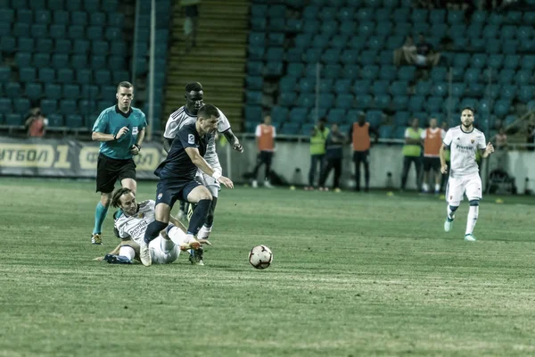 Odessa Oekraïne Augustus 2018 Ondersteuning Van Emotionele Voetbalfans Team Stadium — Stockfoto