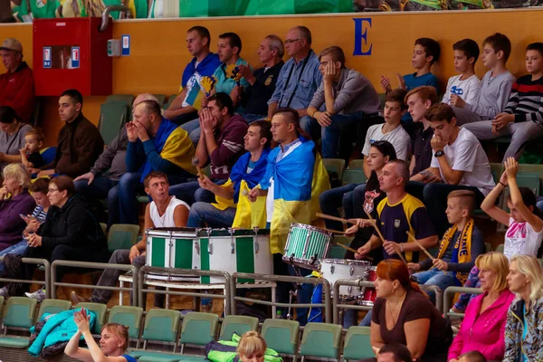 Odessa Ucraina Settembre 2016 Spettatori Tribuna Durante Campionato Europeo Pallavolo — Foto Stock