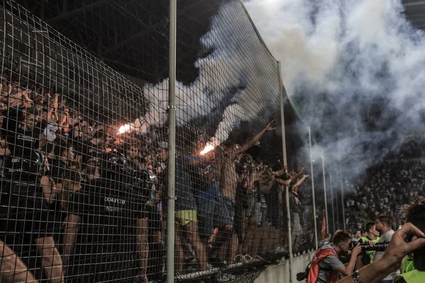 Одесса Украина Июля 2018 Года Толпа Футбольных Зрителей Стадионе Посетители — стоковое фото
