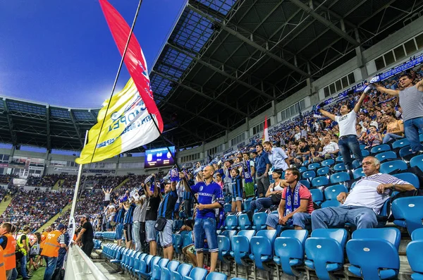 Oděsa Ukrajina Července 2013 Emocionální Fotbalových Ultras Fanoušků Během Hry — Stock fotografie