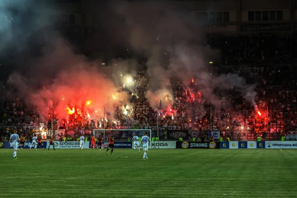 Odessa Ucrania July2 2018 Aficionados Fanáticos Stands Durante Juego Rivales — Foto de Stock