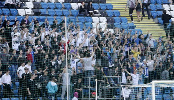 Odessa Ukraine Julho 2013 Fãs Futebol Emocional Apoiam Equipe Estádio — Fotografia de Stock