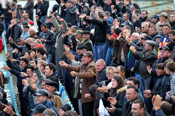 Odessa Ucraina Luglio 2013 Tifosi Emotivi Sostengono Squadra Allo Stadio — Foto Stock