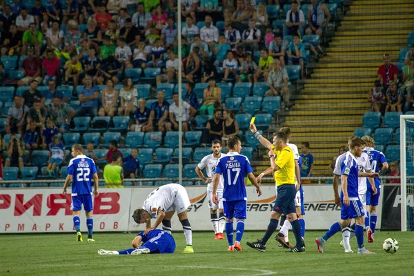 Odessa Ukraine Août 2015 Fragment Matchs Football Ligue Majeure Ukraine — Photo