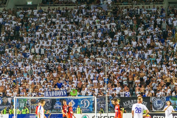 Odessa Oekraïne Juli 2018 Een Menigte Van Voetbal Toeschouwers Het — Stockfoto