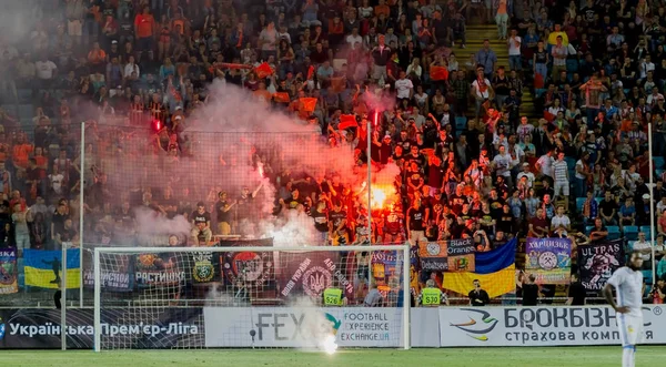 Odessa Ucrania Julio 2017 Supercopa Foxtrot Minero Dinamo Fanático Aficionados —  Fotos de Stock