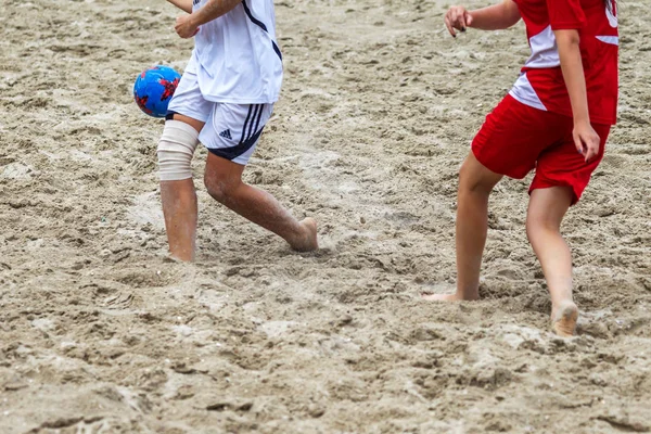 Odessa Ukrajna Július 2018 Beach Soccer Bajnokság Amatőr Nőknél Strandon — Stock Fotó