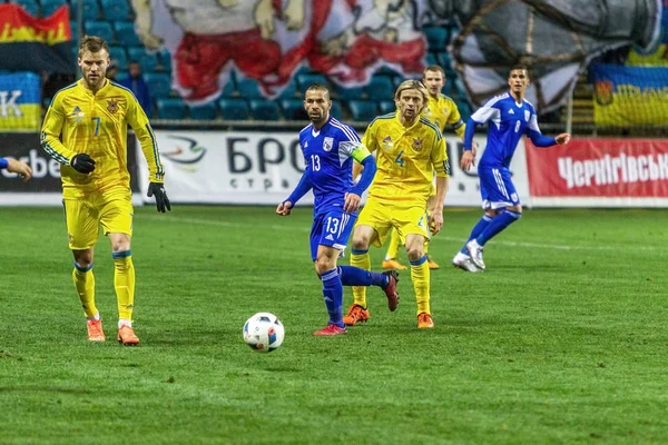 Odessa Oekraïne Maart 2016 Een Vriendschappelijke Wedstrijd Tussen Het Elftal — Stockfoto