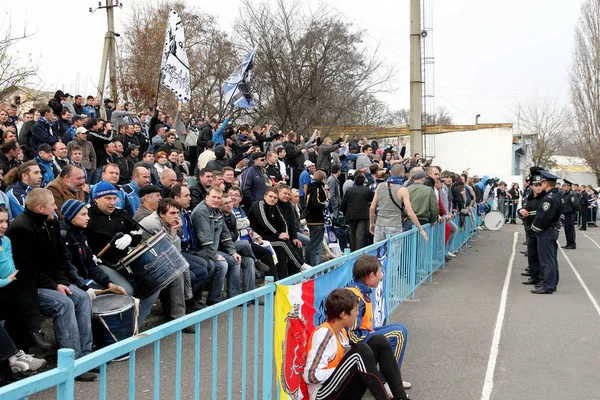 Odessa Ukraine November 2010 Ultras Emotionale Fußballfans Während Des Spiels — Stockfoto