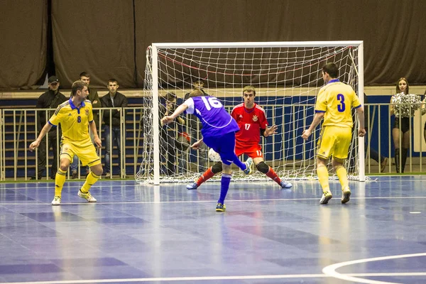 오데사 우크라이나 2016 월드컵 플레이오프 우크라이나 Slovakiya 풋살을 놀이터를 다루는 — 스톡 사진