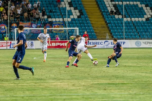 Odessa Ukraine August 2018 Emotional Football Fans Support Team Stadium — Stock Photo, Image