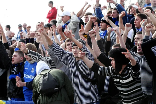 Οδησσός Ουκρανία Νοεμβρίου 2010 Ultras Συναισθηματική Τους Οπαδούς Του Ποδοσφαίρου — Φωτογραφία Αρχείου