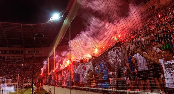 Odessa Ucrania July2 2018 Aficionados Fanáticos Stands Durante Juego Rivales — Foto de Stock