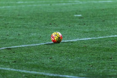 Odessa, Ukrayna - 3 Aralık 2015: Fc Karpaty ve Shakhtar Donetsk Ukrayna Kupası topu için Şampiyonlar Ligi mücadelede bir maçta. Ayrıntı oyunun.