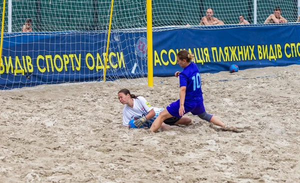 Odessa Oekraïne Juli 2018 Beach Soccer Kampioenschap Onder Amateur Vrouwen — Stockfoto