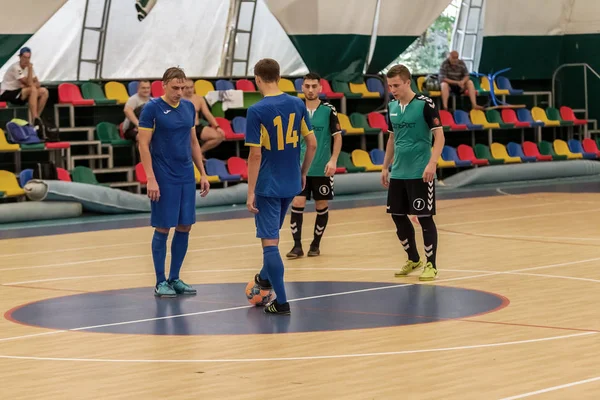 Odessa Ukrajna 2018 Július Azonosítatlan Játékos Helyi Csapat Játszik Futsal — Stock Fotó