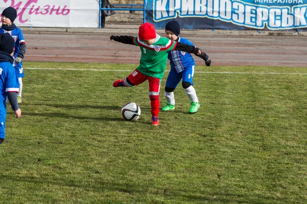 Odessa Ukraine April 2018 Training Sports Game Young Children Football — Stock Photo, Image