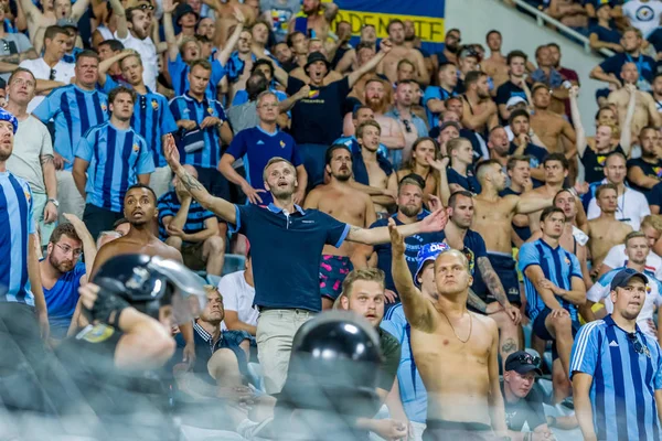 Odessa Ucrania Agosto 2018 Los Aficionados Fútbol Emocional Apoyan Equipo — Foto de Stock