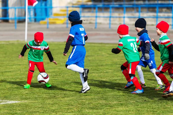 Odessa Ukraine April 2018 Training Sports Game Young Children Football — Stock Photo, Image