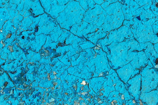 Alte Verwitterte Lackierte Blau Verputzte Abgeblätterte Innenwand Hintergrund Rissige Schäbige — Stockfoto