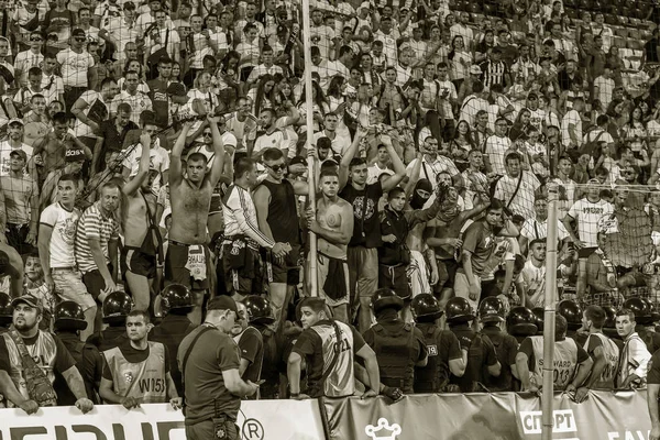 Odessa Ukraine Juli 2018 Eine Menge Fußballzuschauer Stadion Besucher Füllten — Stockfoto