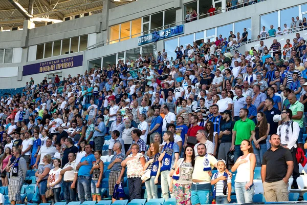 Odessa Ucraina Agosto 2015 Gli Appassionati Calcio Gli Spettatori Negli — Foto Stock