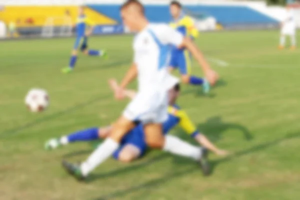 Deporte Fondo Borroso Bokeh Espectacular Juego Fútbol Como Telón Fondo —  Fotos de Stock