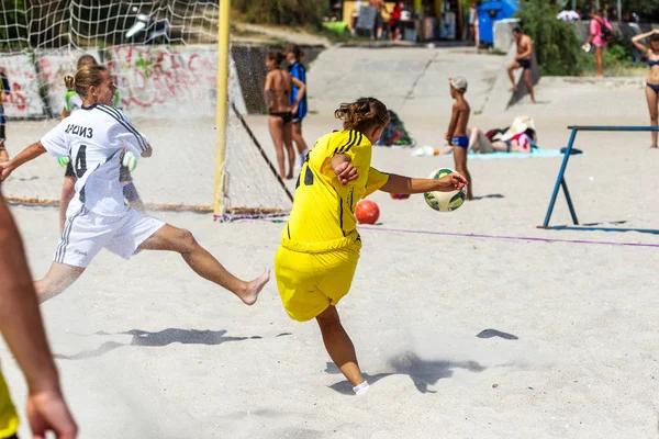 Odessa Oekraïne Augustus 2015 Championship Van Oekraïne Strand Voetbal Onder — Stockfoto