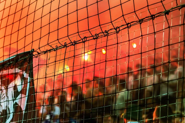 Odessa Oekraïne July2 2018 Achtergrond Onscherp Fanatieke Fans Tribunes Tijdens — Stockfoto