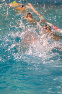 Arka plan için sıçrama konular - havuzda spor. Sağlıklı bir yaşam tarzı - havuzda spor tema arka plan Keskinliği Azaltma