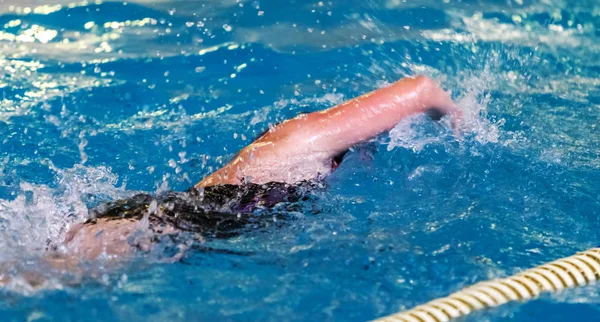 Zaplecze Sportowe Dla Splash Tematy Sport Pływanie Basenie Tle Zmiękczająca — Zdjęcie stockowe