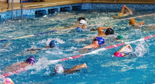 Odessa Ukrajna Cirka 2016 Gyerekek Sportolók Úszó Úszás Sport Úszás — Stock Fotó