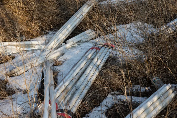 Ökologisches Problem Katastrophe Kriminelle Entsorgung Von Quecksilberdampflampen Elektroschrott Umweltverschmutzung Umweltkriminalität — Stockfoto