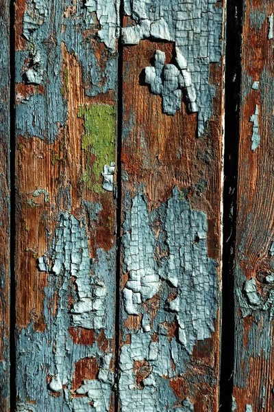 ヴィンテージには 剥離ペイント木製風化素朴な壁の木製の背景のテクスチャが描かれています 古い木のテクスチャをコピー用に空領域 小さな亀裂 抽象的なグランジ テクスチャの多くが付いて塗装ひびの入った — ストック写真