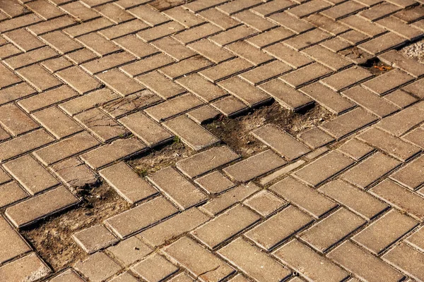 Beschadigde Asfaltweg Met Kuilen Veroorzaakt Door Cycli Bevriezen Ontdooien Winter — Stockfoto