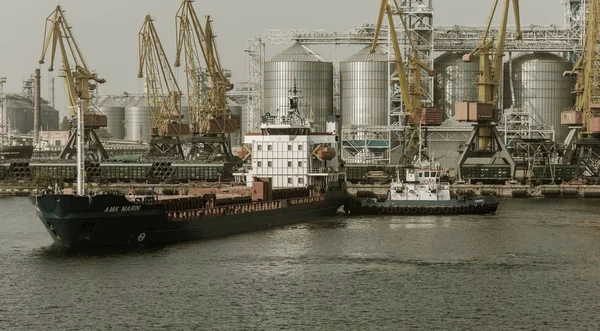 Odessa Ucrânia Outubro 2018 Porto Comércio Marítimo Odessa Transporte Marítimo — Fotografia de Stock