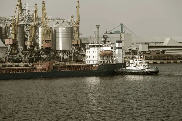Odessa Ucrânia Outubro 2018 Porto Comércio Marítimo Odessa Transporte Marítimo — Fotografia de Stock