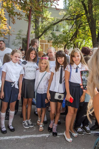 Odessa Ukraine September 2018 September Day Celebration Knowledge Smiling Happy — Stock Photo, Image