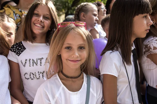 Odessa Ucrania Septiembre 2018 Septiembre Día Celebración Del Conocimiento Sonriendo — Foto de Stock