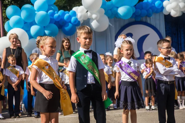 Oděsa Ukrajina Září 2018 Září Den Oslav Znalostí Usmíval Šťastný — Stock fotografie